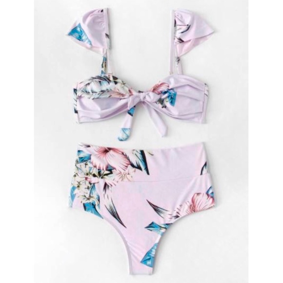 lavender high waisted bikini